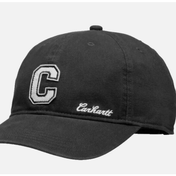 Carhartt Logo Black Cap Hat OSFA Cotton NWT - Picture 1 of 5